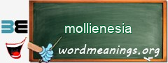 WordMeaning blackboard for mollienesia